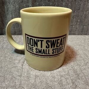 Vintage 1998 "Don't Sweat The Small Stuff" Cream Coffee Mug